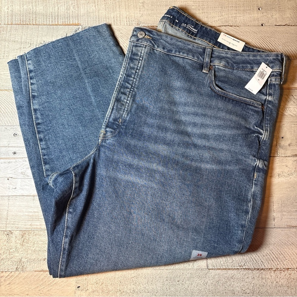 Old Navy Jeans Button-Fly High-Waisted O.G. Straight Cut-Off Size 26